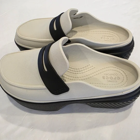 Crocs Stomp Loafers in the 'Linen Black' Women's Size 7 (Mens 5) Penny Loafer - Picture 7 of 17